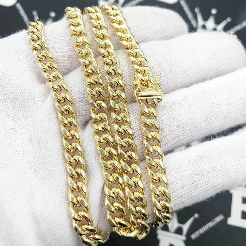 10K Yellow Gold Miami Cuban Chain Lightweight