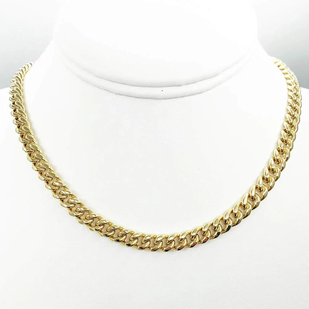 10K Yellow Gold Miami Cuban Chain Lightweight