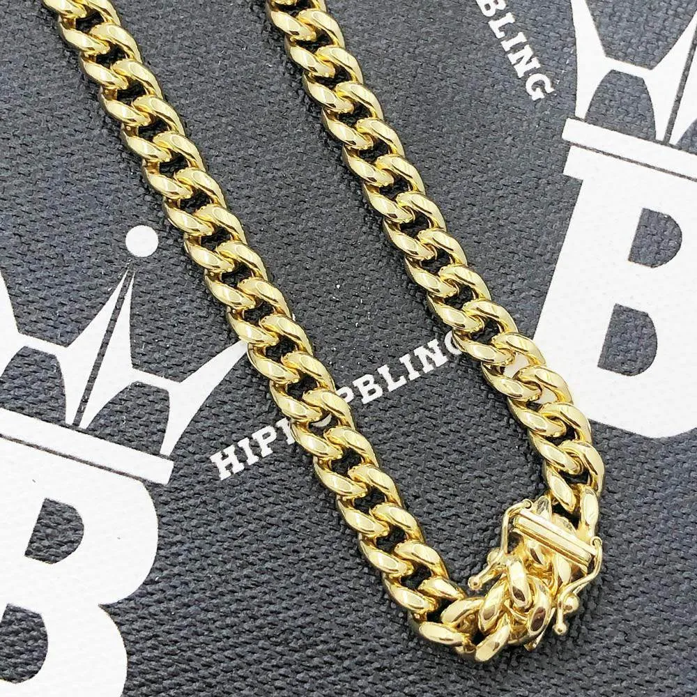 10K Yellow Gold Miami Cuban Chain Lightweight