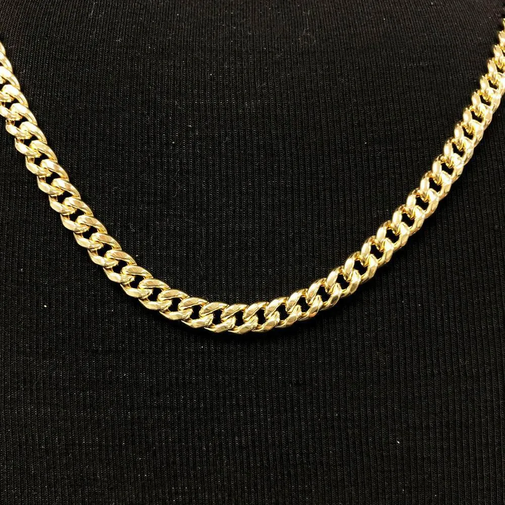 10K Yellow Gold Miami Cuban Chain Lightweight