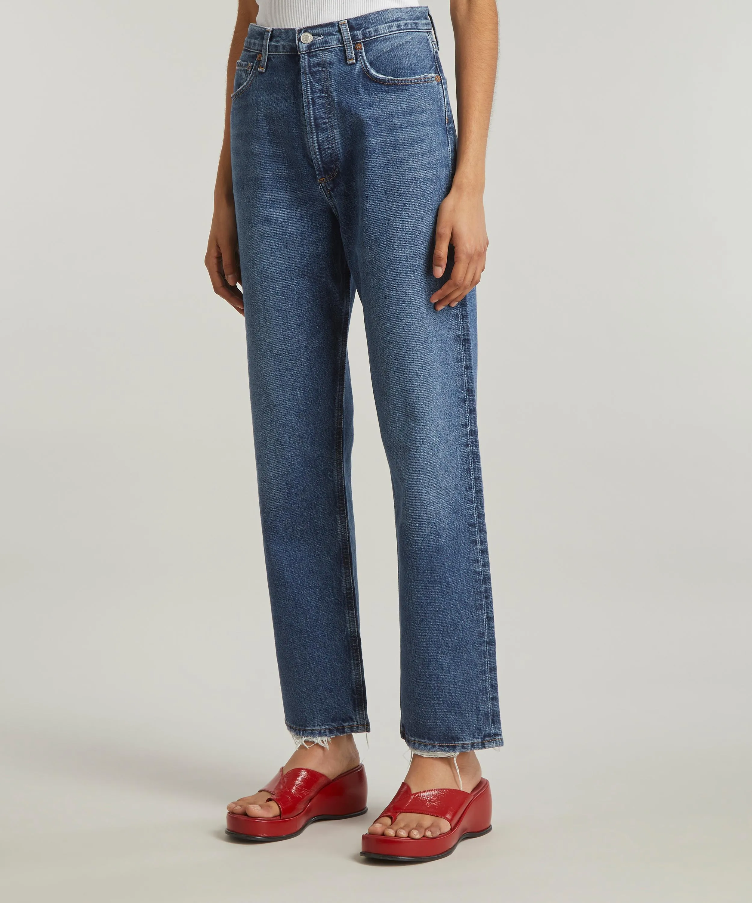 90s Pinch Waist High Rise Straight Jeans