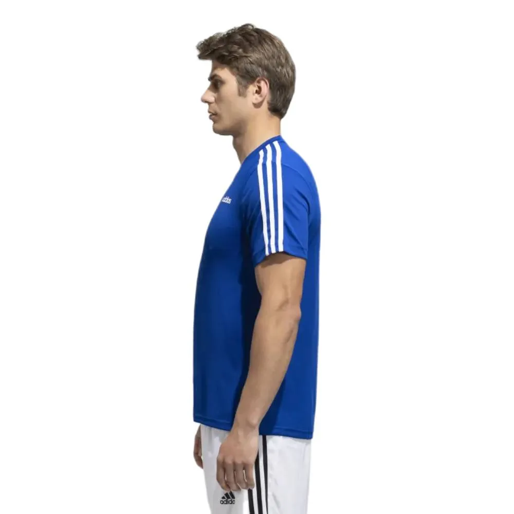 Adidas Men's Classic 3 Stripes Tee (Blue Beauty)