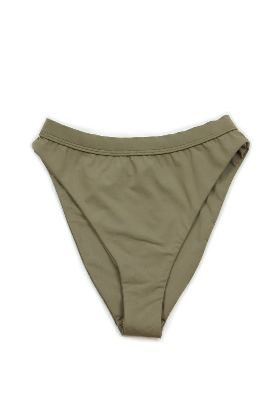 Amaka Taupe High Waist Bikini Bottom