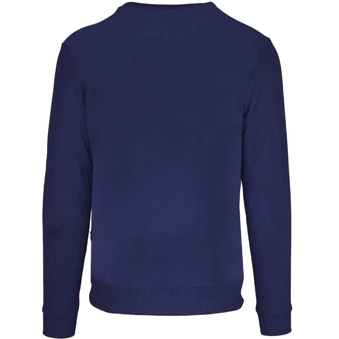 Aquascutum Bold London Logo Navy Blue Sweatshirt