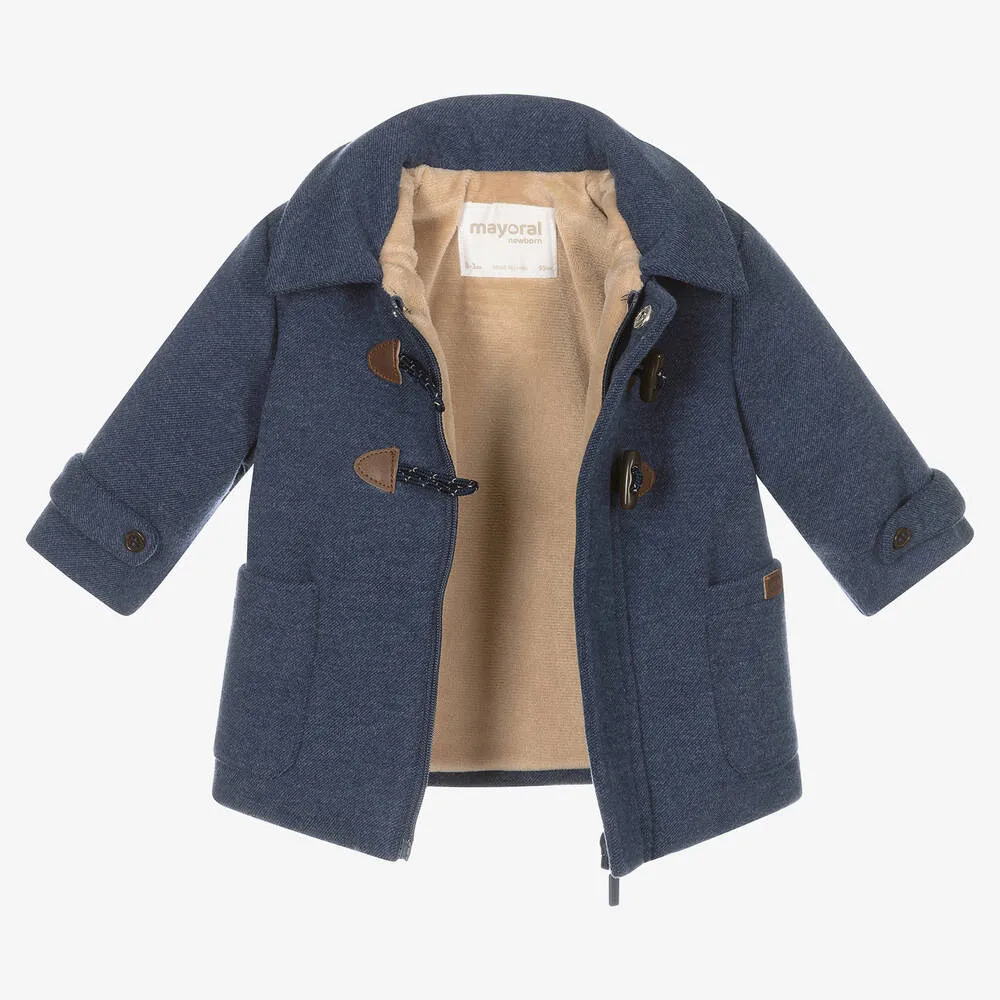 Baby Boys Blue Duffle Coat