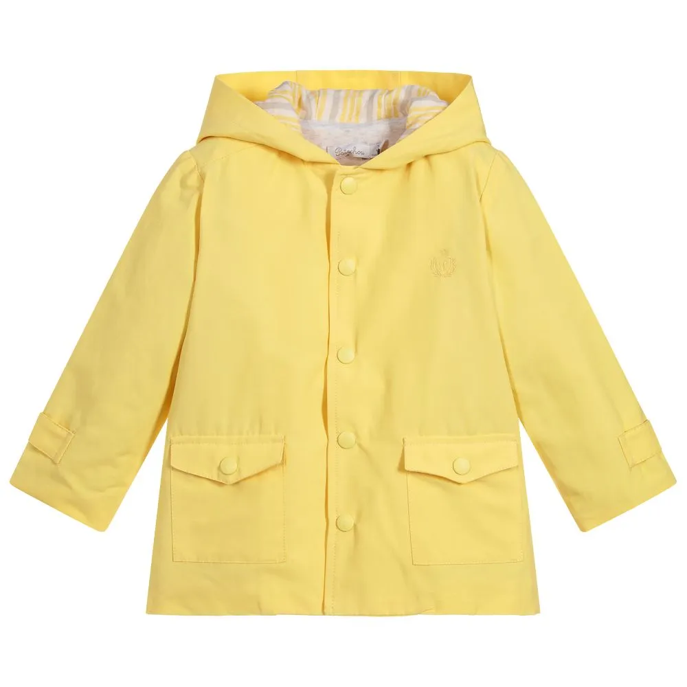 Baby Boys Yellow Cotton Coat