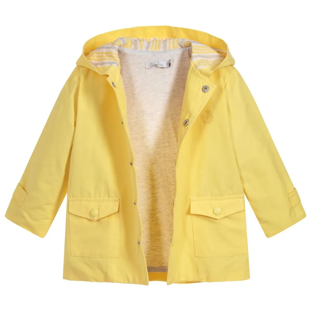 Baby Boys Yellow Cotton Coat