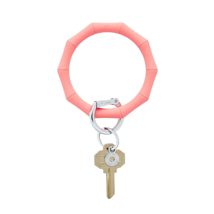 Bamboo Silicone Big O Key Ring - (multiple colors)