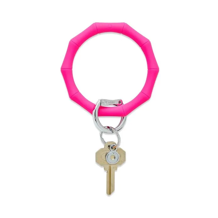 Bamboo Silicone Big O Key Ring - (multiple colors)