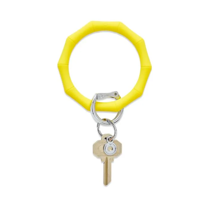 Bamboo Silicone Big O Key Ring - (multiple colors)