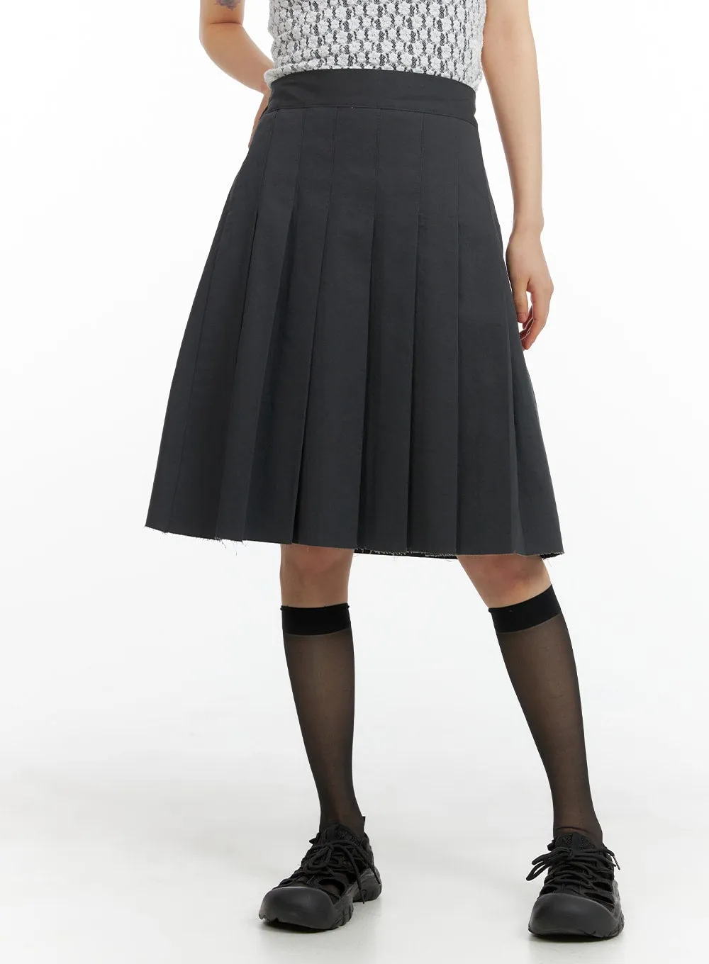 Basic Pleated Midi Skirt CM413