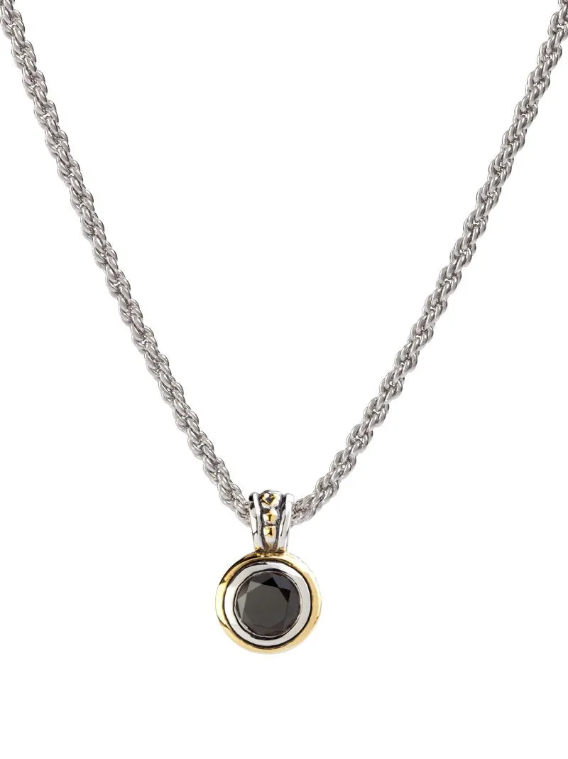 Beijos 8mm Cubic Zirconia Bezel Set Pendant Necklace by John Medeiros - Available in Multiple Colors