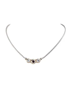 Beijos Three Stone CZ Necklace by John Medeiros - Available in Multiple Colors