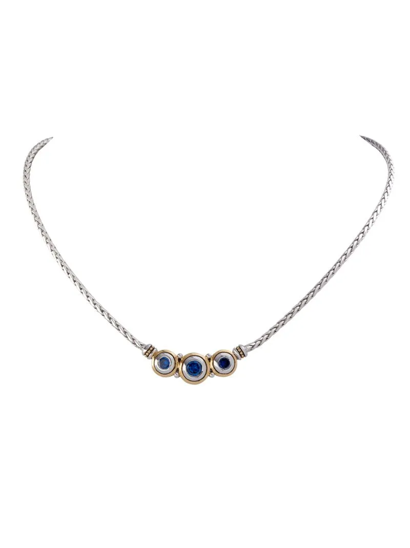 Beijos Three Stone CZ Necklace by John Medeiros - Available in Multiple Colors