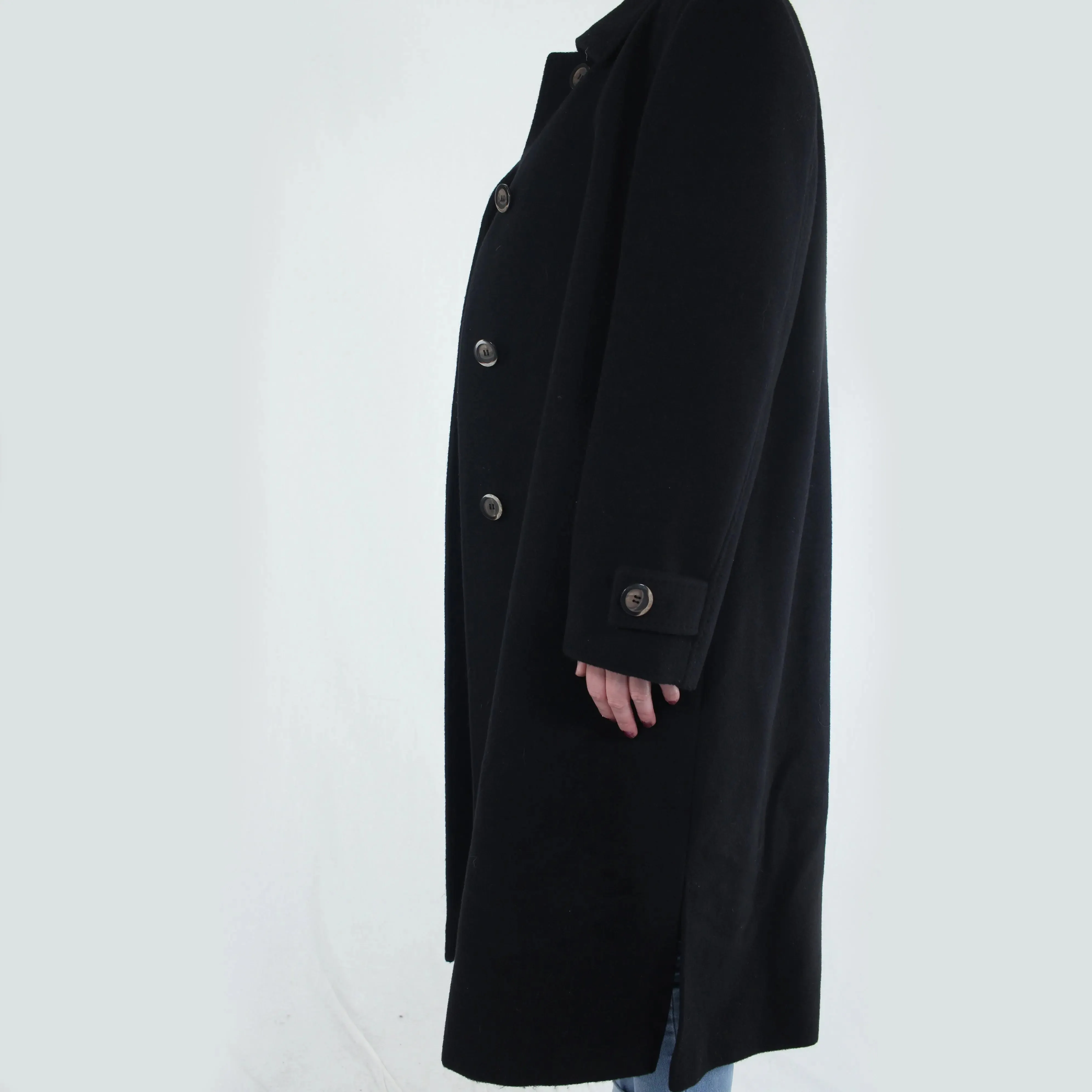 Black Wool Coat | ThriftTale