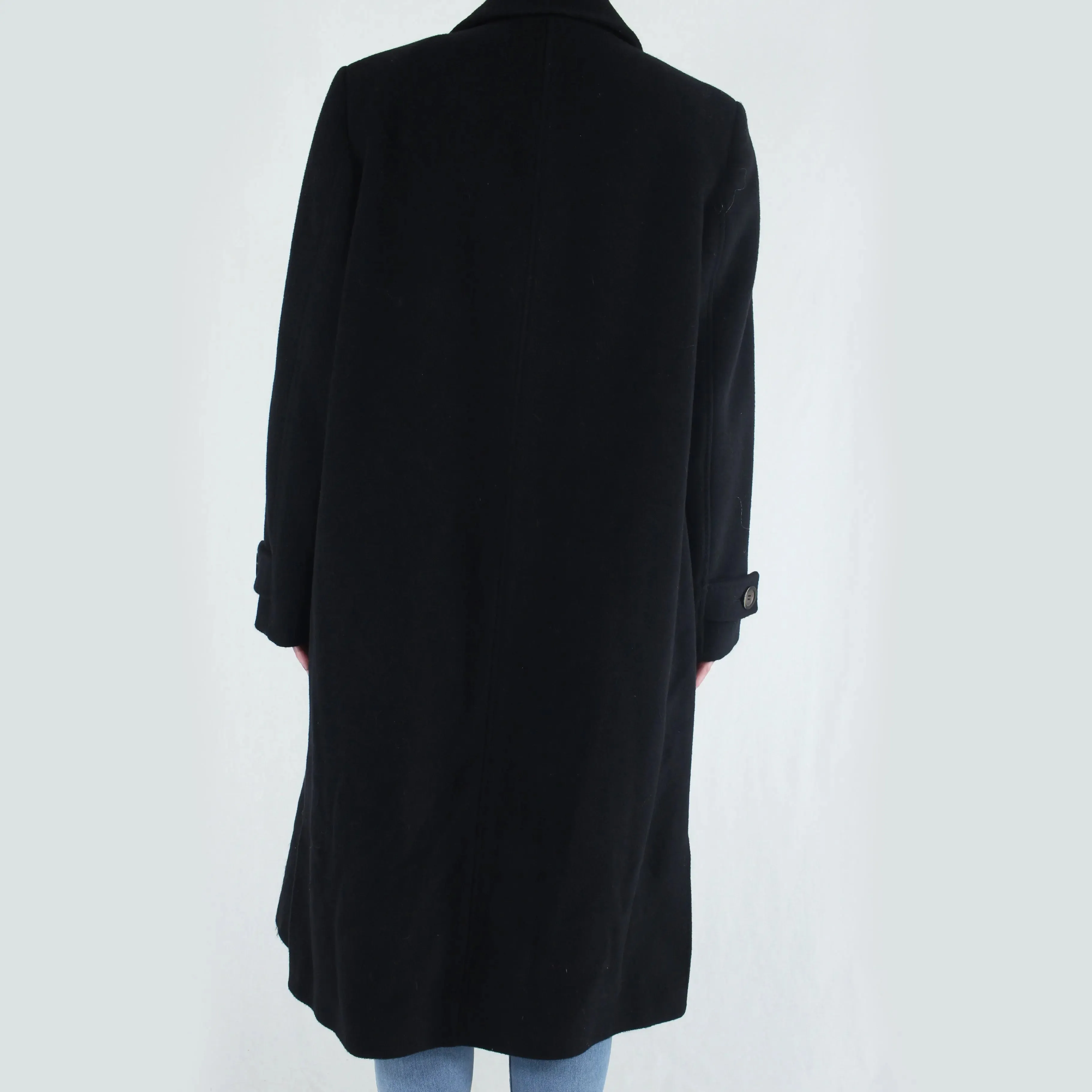 Black Wool Coat | ThriftTale