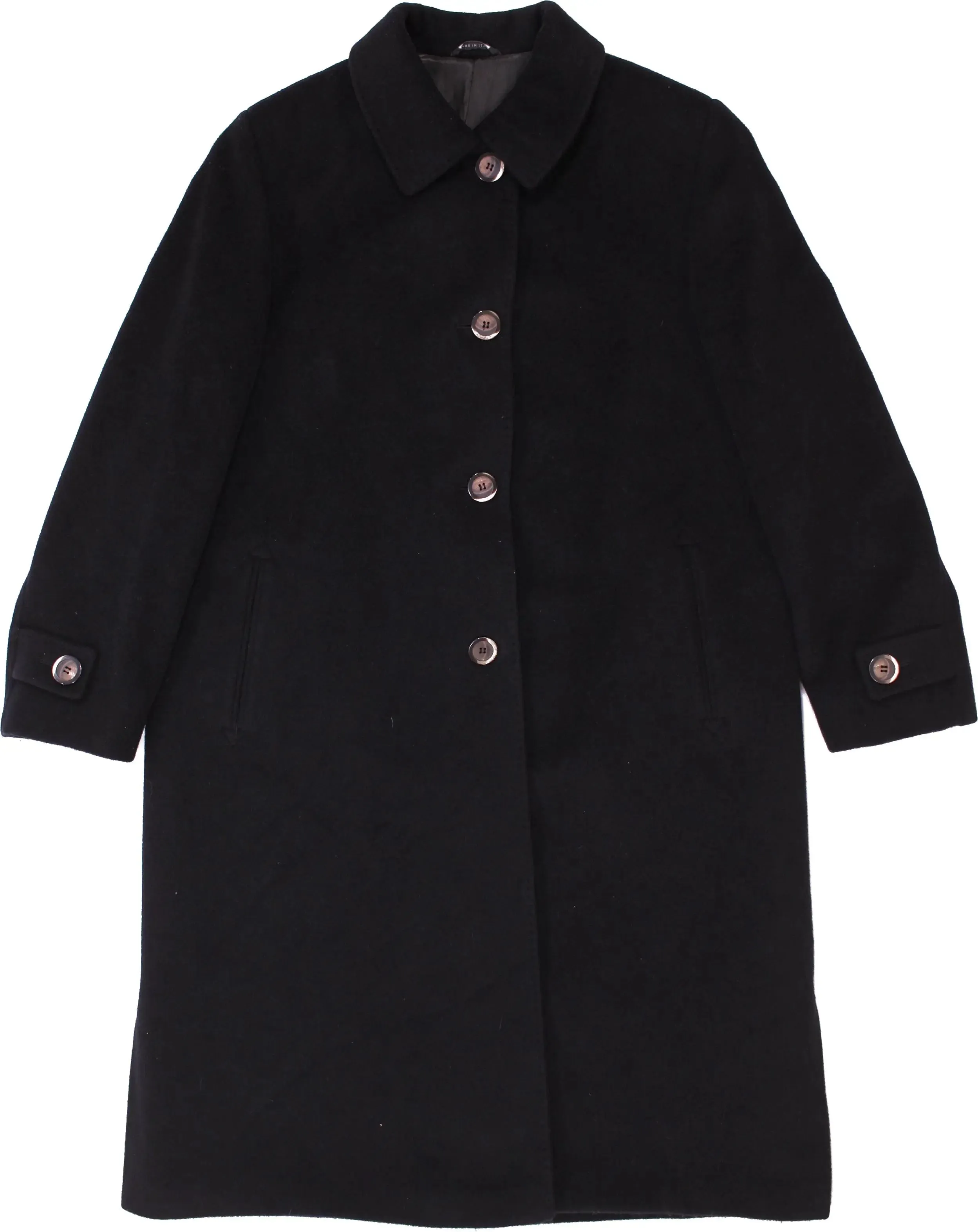 Black Wool Coat | ThriftTale