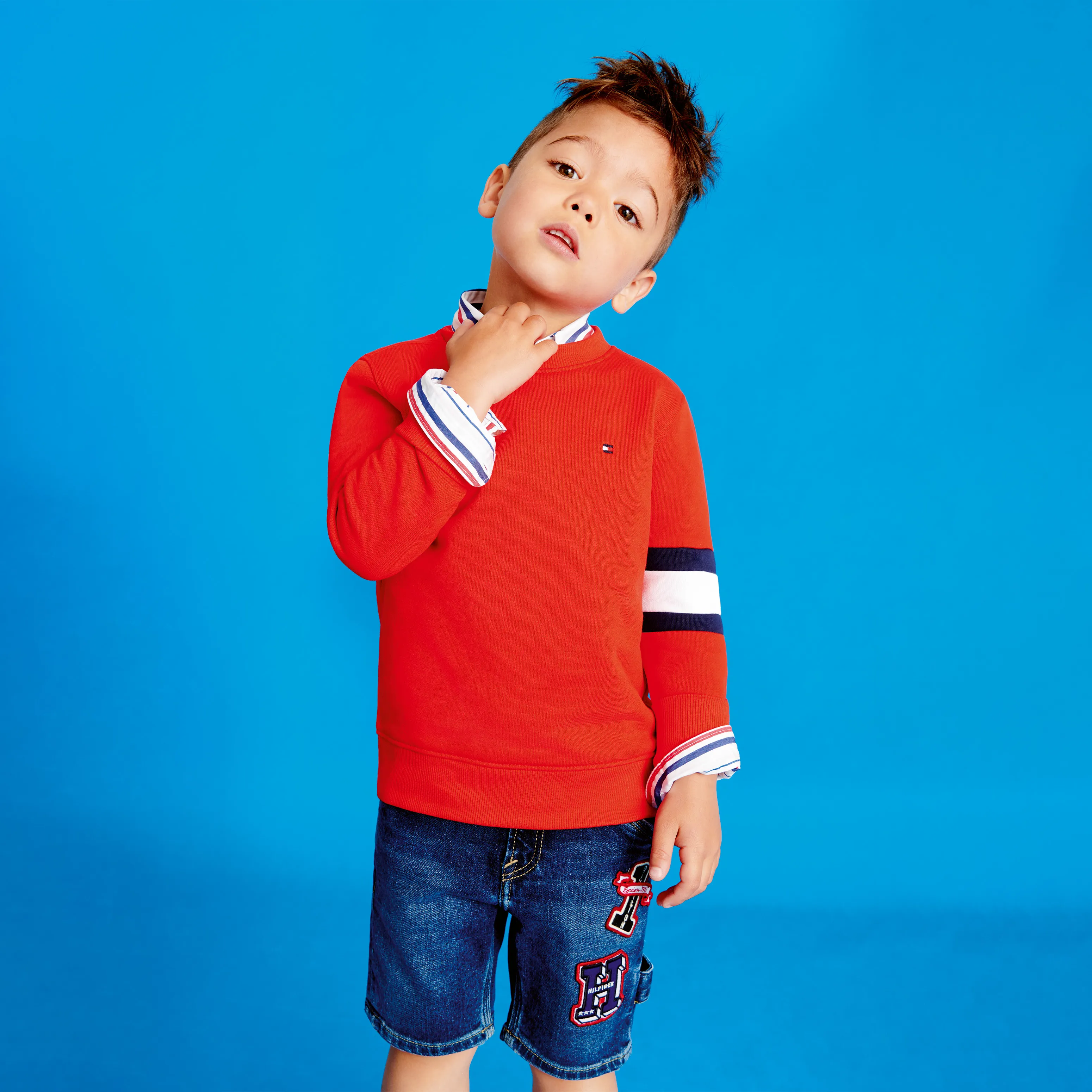 Boys 3-7 Flag Sleeve Sweatshirt | Hoodies | Tommy Hilfiger