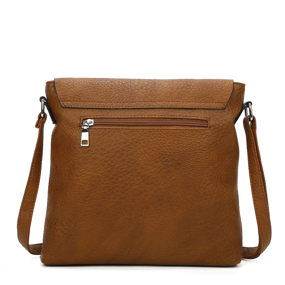 Brown Everyday handbag with Silver Buckle Fastening