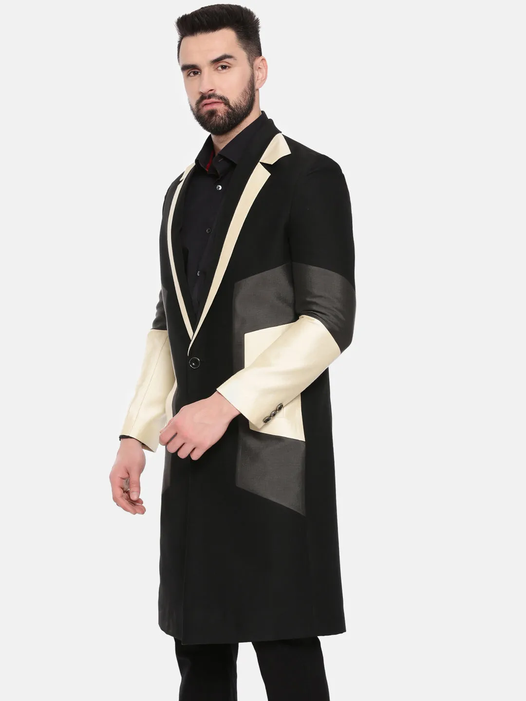 Color Block Trench Coat - MMTC002