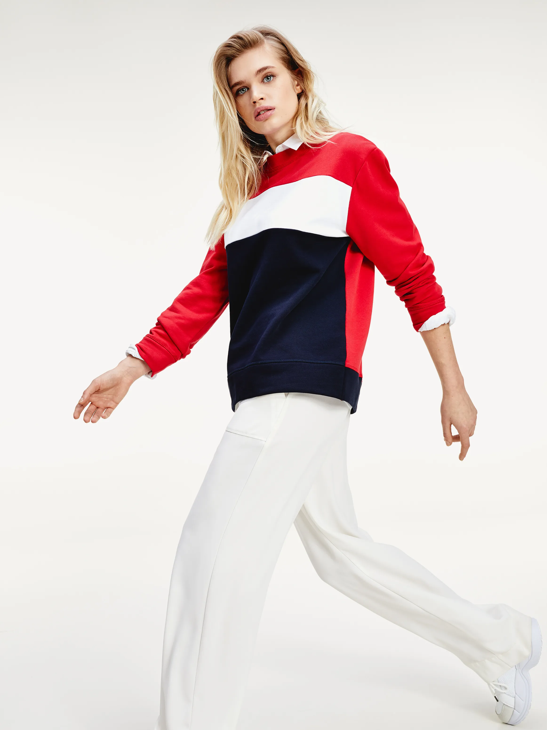 Colour-blocked Organic Cotton Sweatshirt | Sweatshirts & Hoodies | Tommy Hilfiger