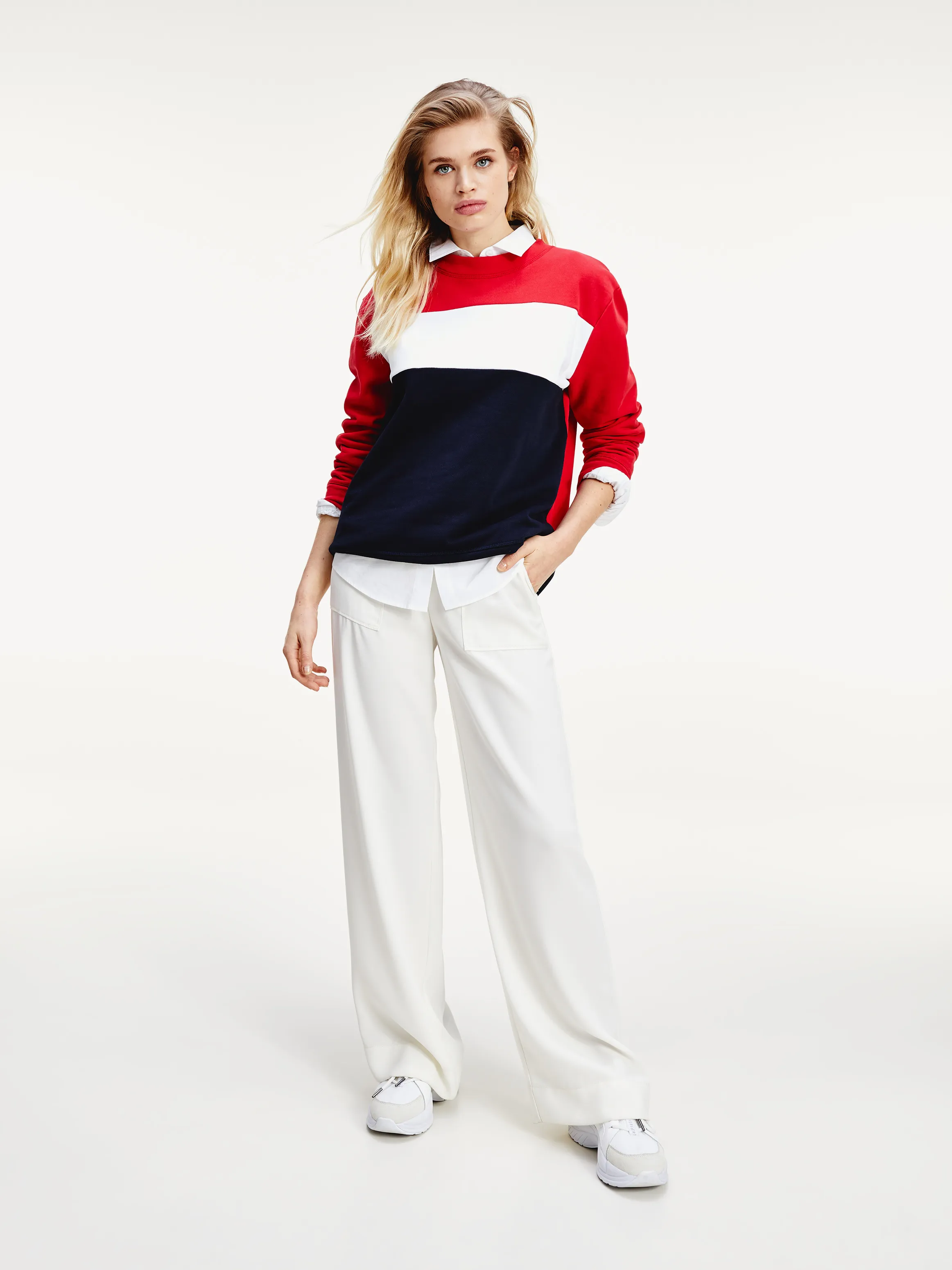 Colour-blocked Organic Cotton Sweatshirt | Sweatshirts & Hoodies | Tommy Hilfiger