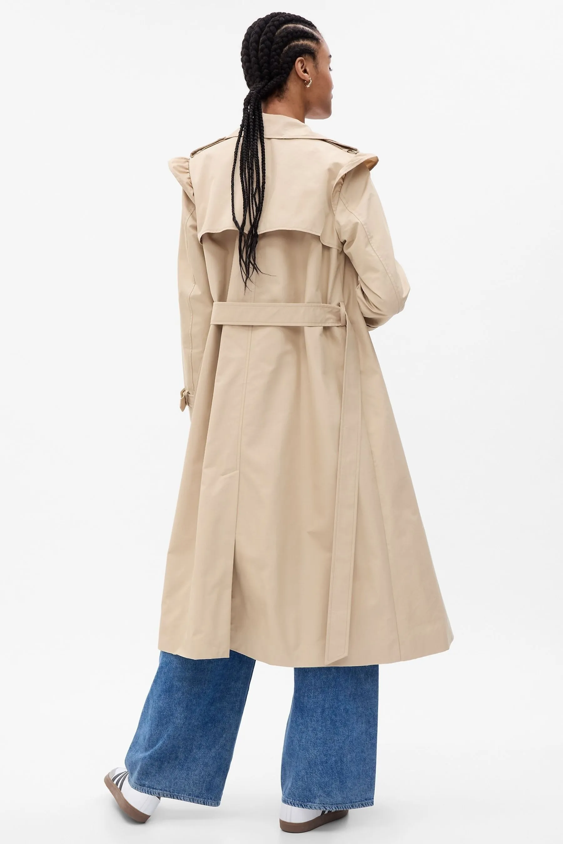 Cream LoveShackFancy Trench Coat