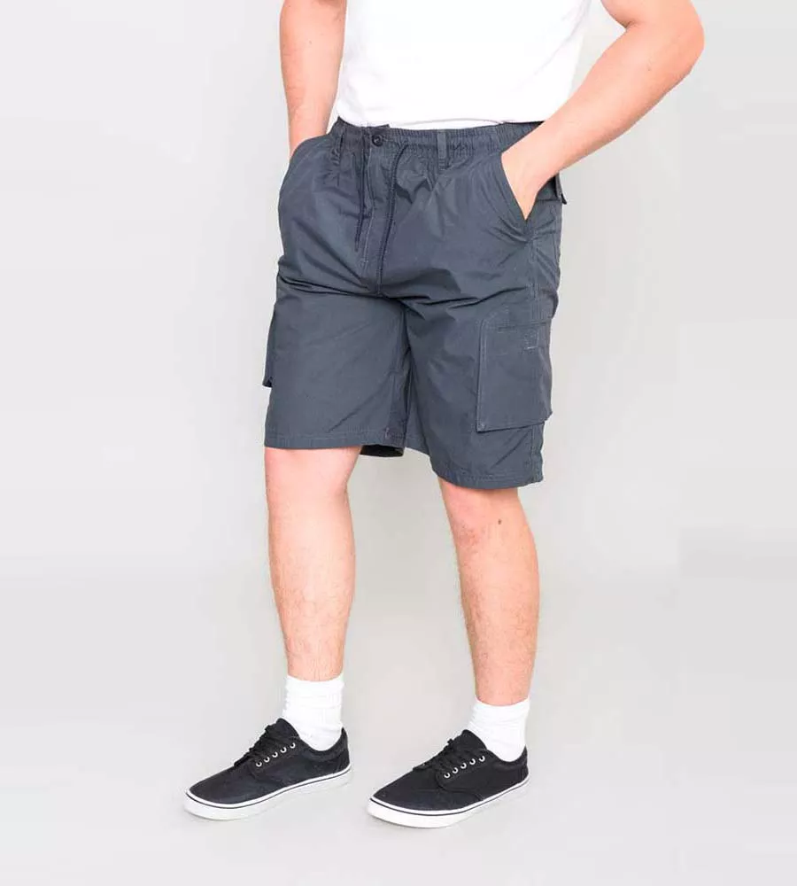 D555 Mens Navy Cargo Short With Shaped Leg Pockets (NICK)