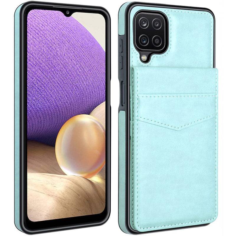 Dual Layer Lightweight Leather Wallet Case for Samsung Galaxy A12