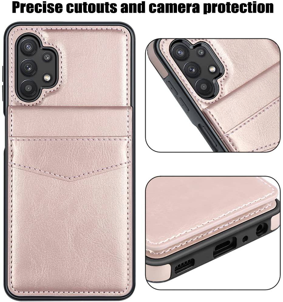 Dual Layer Lightweight Leather Wallet Case for Samsung Galaxy A32(5G)