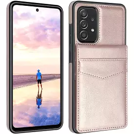 Dual Layer Lightweight Leather Wallet Case for Samsung Galaxy A52