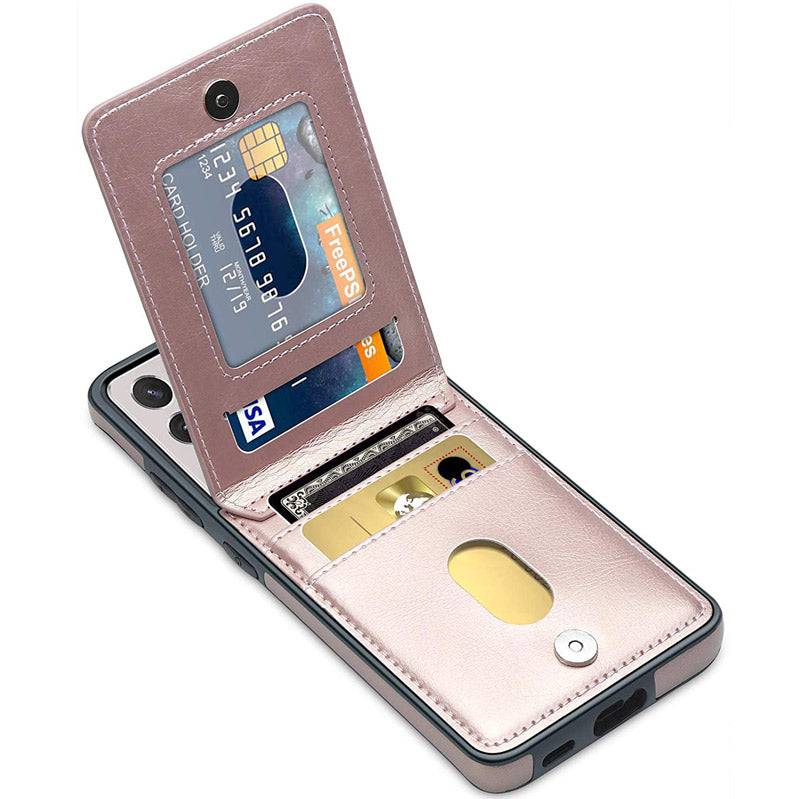 Dual Layer Lightweight Leather Wallet Case for Samsung Galaxy S21 Ultra