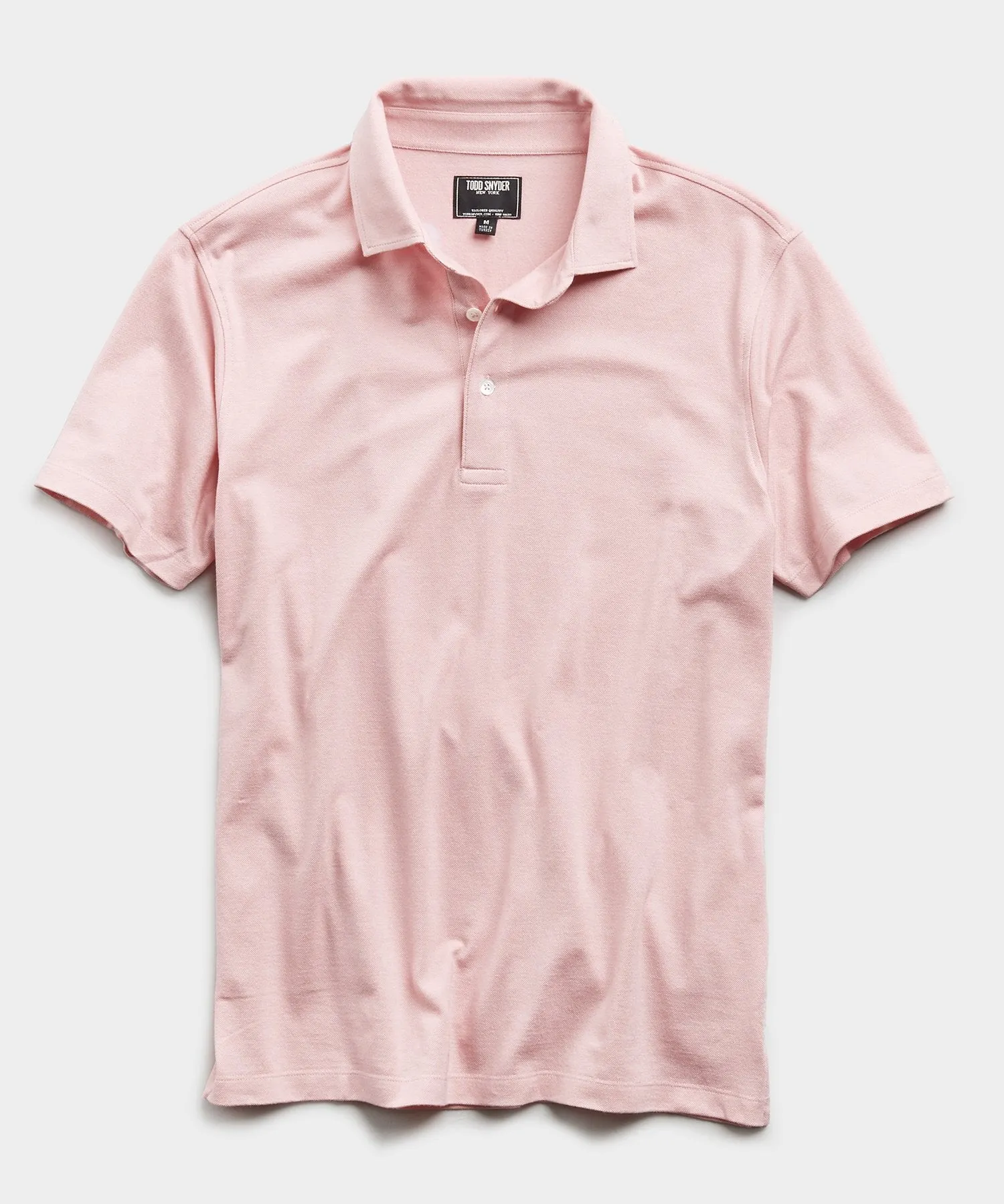 Fine Pique Polo in Pink