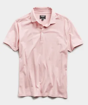 Fine Pique Polo in Pink