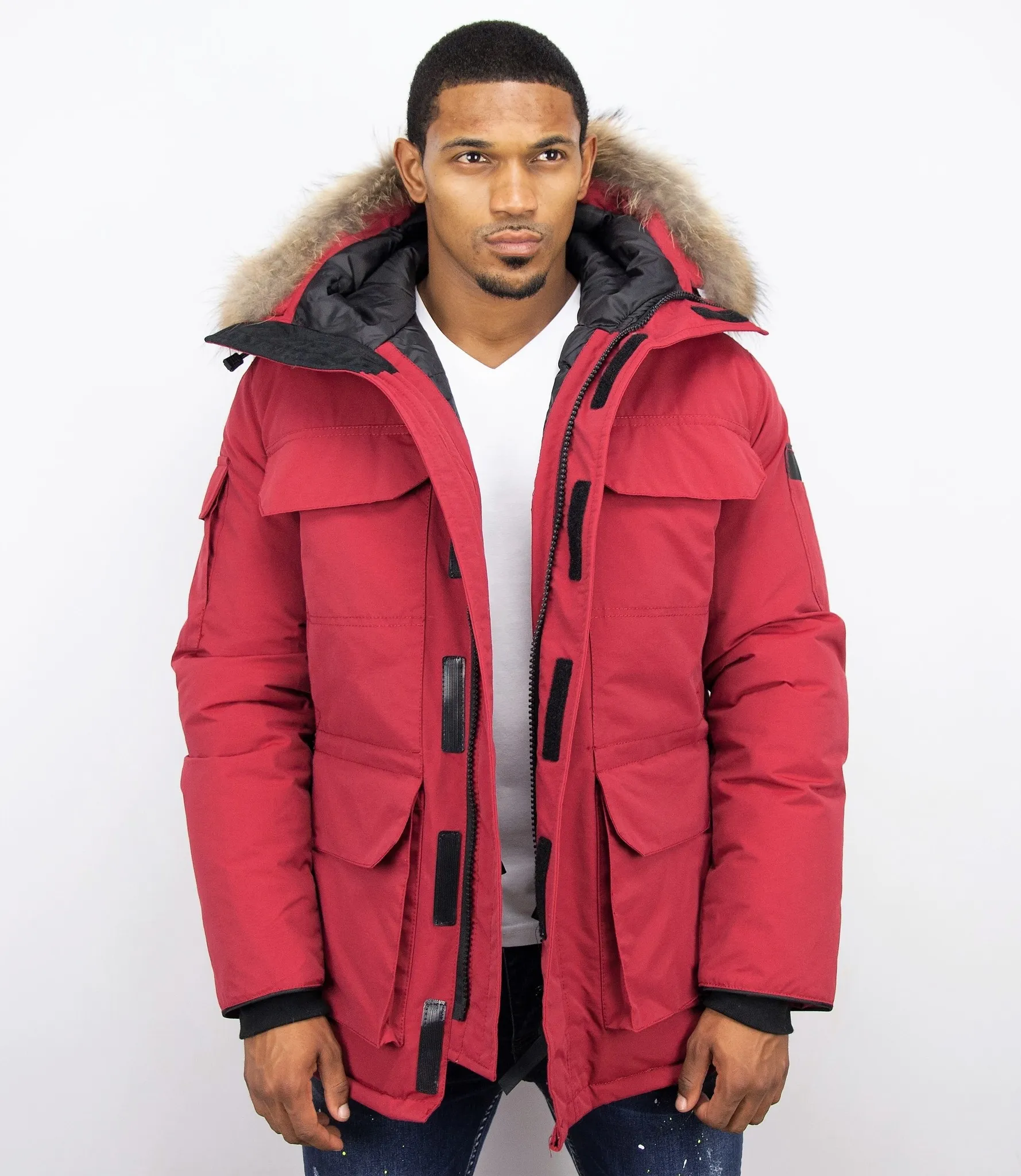 Fur Collar Coat | Men Winter Coat Long | Expedition Parka |