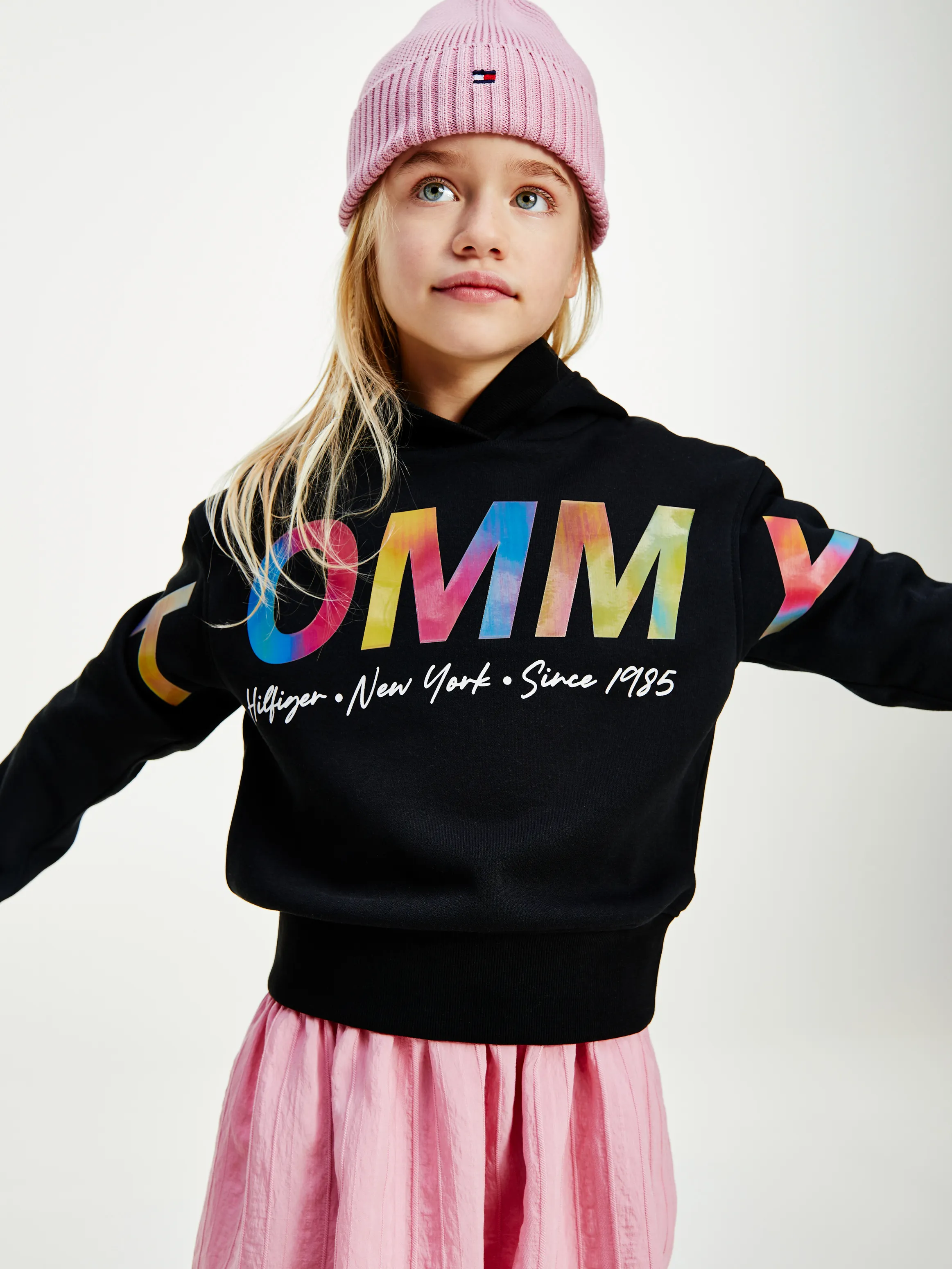 Girls 8-16 Metallic Logo Hoodie | Hoodies | Tommy Hilfiger