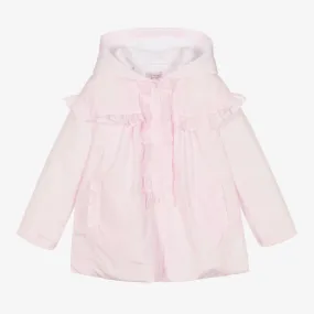 Girls Pale Pink Hooded Coat