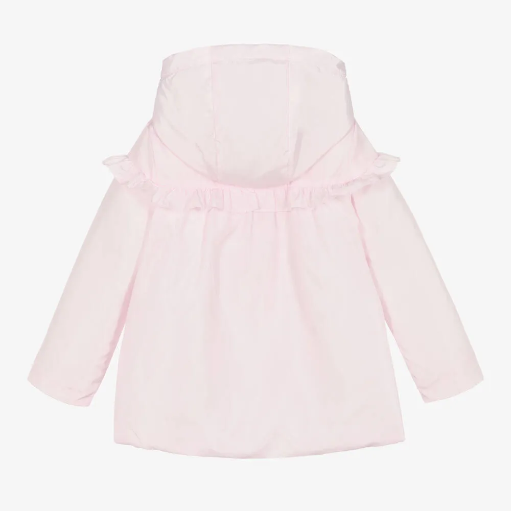 Girls Pale Pink Hooded Coat