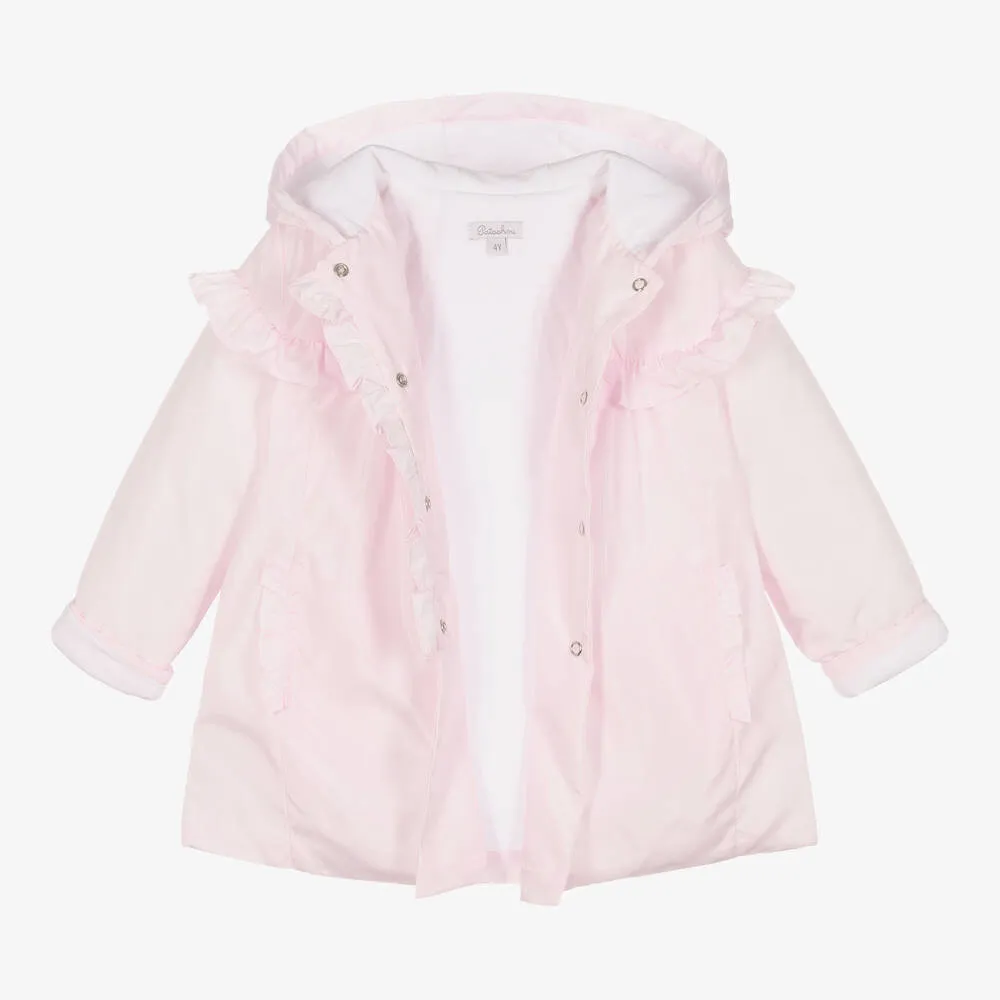 Girls Pale Pink Hooded Coat