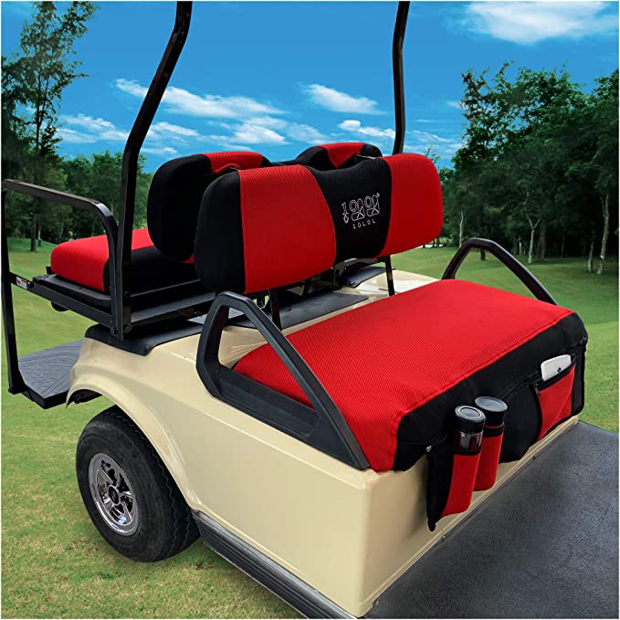 Golf Cart for EZGO TXT RXV & Club Car DS Golf Cart Seat Cover with removable pockets - 10L0L