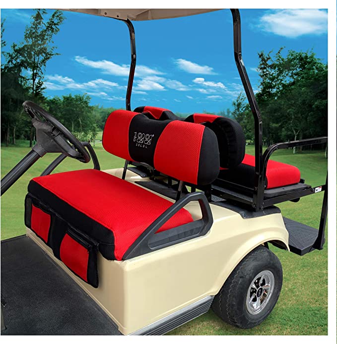 Golf Cart for EZGO TXT RXV & Club Car DS Golf Cart Seat Cover with removable pockets - 10L0L