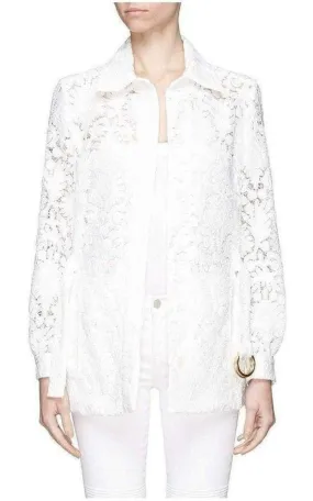 Guipure Embroidery Lace Shirt Coat