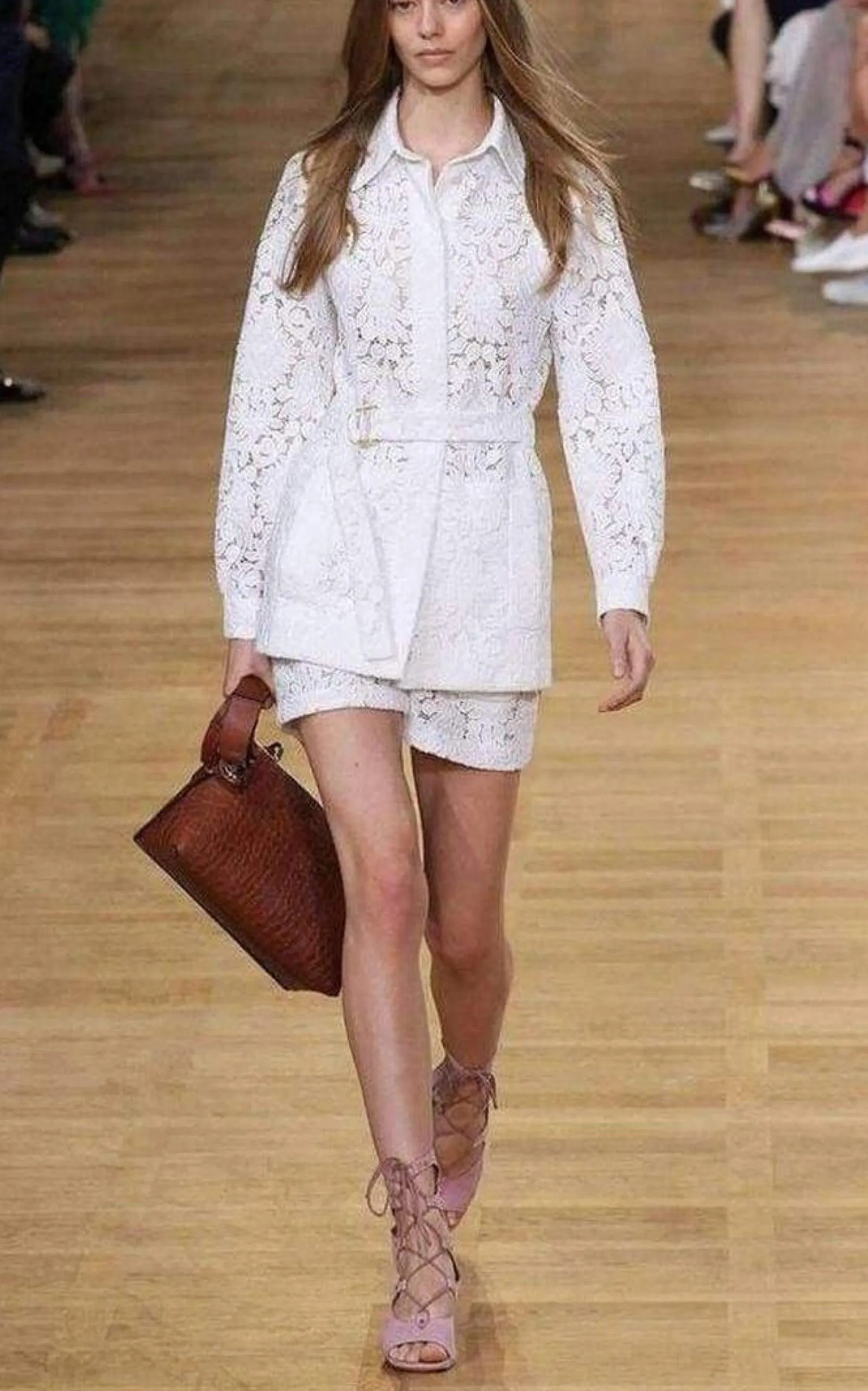 Guipure Embroidery Lace Shirt Coat