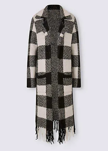 Heine Check Knitted Coat | Grattan