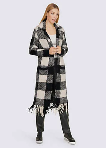 Heine Check Knitted Coat | Grattan