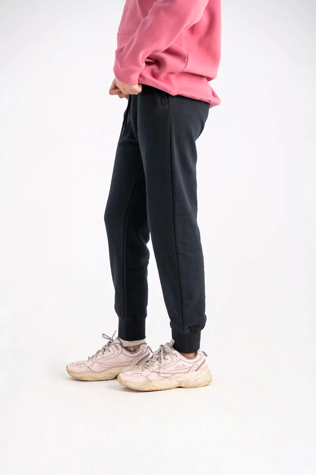 High waist jogging trousers