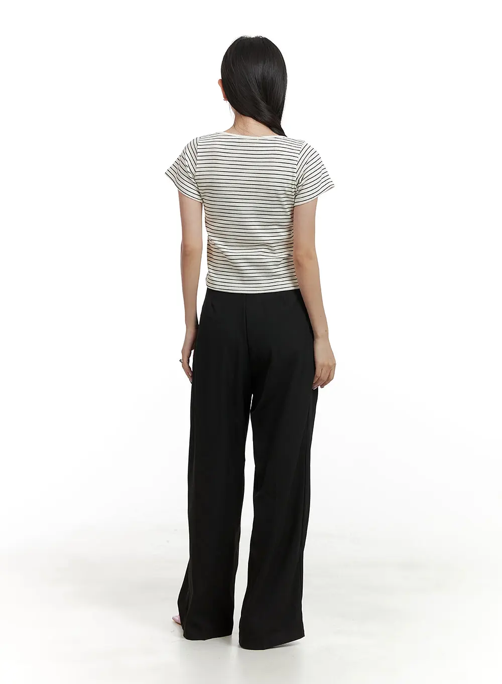 High-Waist Wide Fit Trousers OA415