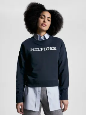 Hilfiger Monotype Embroidery Sweatshirt | Sweatshirts & Hoodies | Tommy Hilfiger