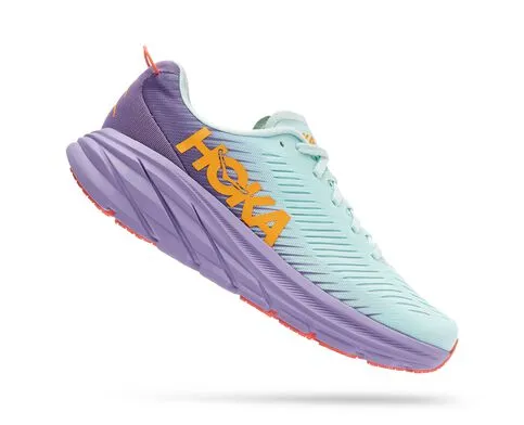 Hoka Womens Rincon 3 Lightweight Running Shoe- Blue Glass/Chalk Violet