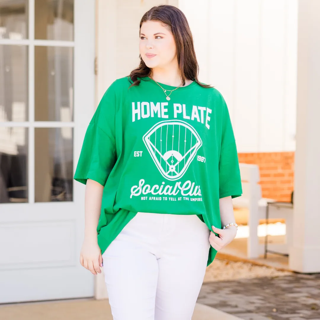 Home Plate Social Club Boyfriend Tee, Evergreen